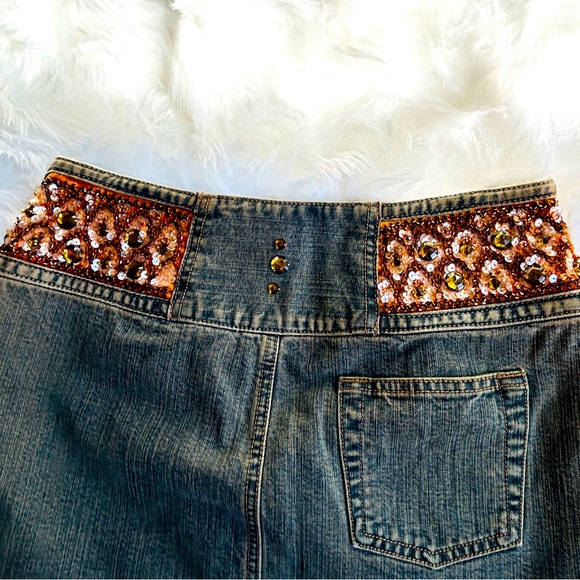 NWT Vintage Express Denim Mini Skirt - Picture 3 of 13